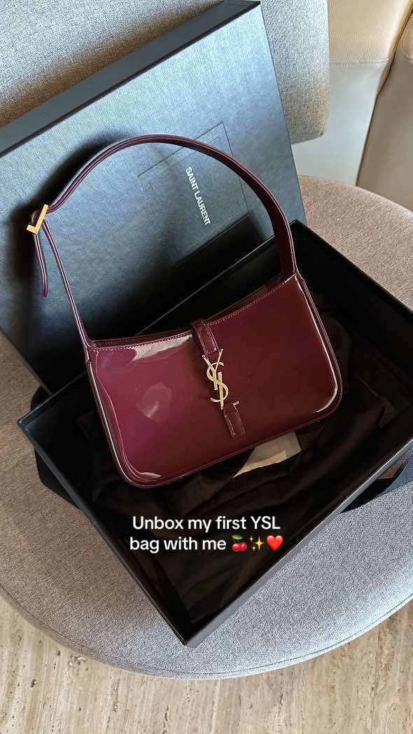 Pov: she’s a cherry red girl 🍒✨ Unboxing dark red wine YSL hobo bag❤️ @SAINT LAURENT  #ysl #yslbag #yslbagunboxing #unboxing #yslhobobag #cherryred #luxuryunboxing #unboxwithme #unpackwithme #tiktokunboxing #fashionunboxing #bagunboxing #fashiontiktok #fashion #fashiontrends #fashioninspo #trendbags #designerhandbags #fyp #foryou #viral #pinterest #outfitinspo #pourtoi #saintlaurent #saintlaurentbag 