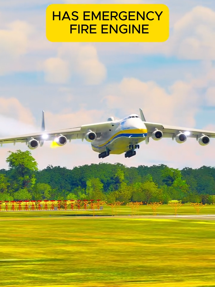 Big Antonov 225 FIRE Engine on landing #MSFS2020 #airbus #boeing #landing #dallas #aviation ©️USAviationTV