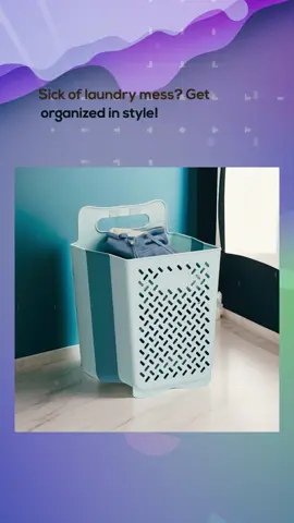 Space-Saving Foldable Laundry Basket: Hangs on Bathroom Wall for Easy Storage. #goodthing #fyp #tiktokshopsingapore #TikTokMadeMeBuyIt 