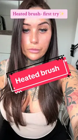 First time trying the heated brush ✨ #hair #hairtools #heatedbrush 