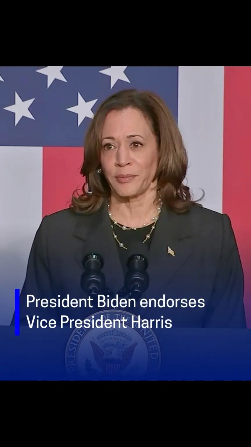 President Biden endorsed Vice President Kamala Harris for the 2024 Democratic nomination on Sunday after bowing out of the race himself.   “My fellow Democrats, I have decided not to accept the nomination and to focus all my energies on my duties as President for the remainder of my term,” he said on social media.   “My very first decision as the party nominee in 2020 was to pick Kamala Harris as my Vice President. And it’s been the best decision I’ve made. Today I want to offer my full support and endorsement for Kamala to be the nominee of our party this year. Democrats — it’s time to come together and beat Trump. Let’s do this.”   #kamalaharris #joebiden #election2024 #cspan 
