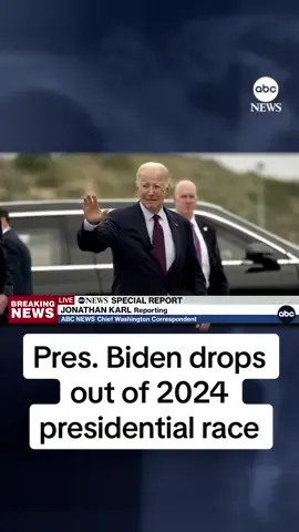 BREAKING: Pres. Biden announces he is leaving the 2024 presidential race: “I believe it is in the best interest of my party and the country for me to stand down and to focus solely on fulfilling my duties as president for the remainder of my term.” “It has been the greatest honor of my life to serve as your President,” he wrote, in part. “And while it has been my intention to seek reelection, I believe it is in the best interest of my party and the country for me to stand down and to focus solely on fulfilling my duties as President for the remainder of my term.” In another post on X, Biden gave his “full support and endorsement” for Vice Pres. Kamala Harris to be the Democratic Party’s nominee. Complete coverage this evening on #WorldNewsTonight. #news #abcnews #breakingnews #biden #election 