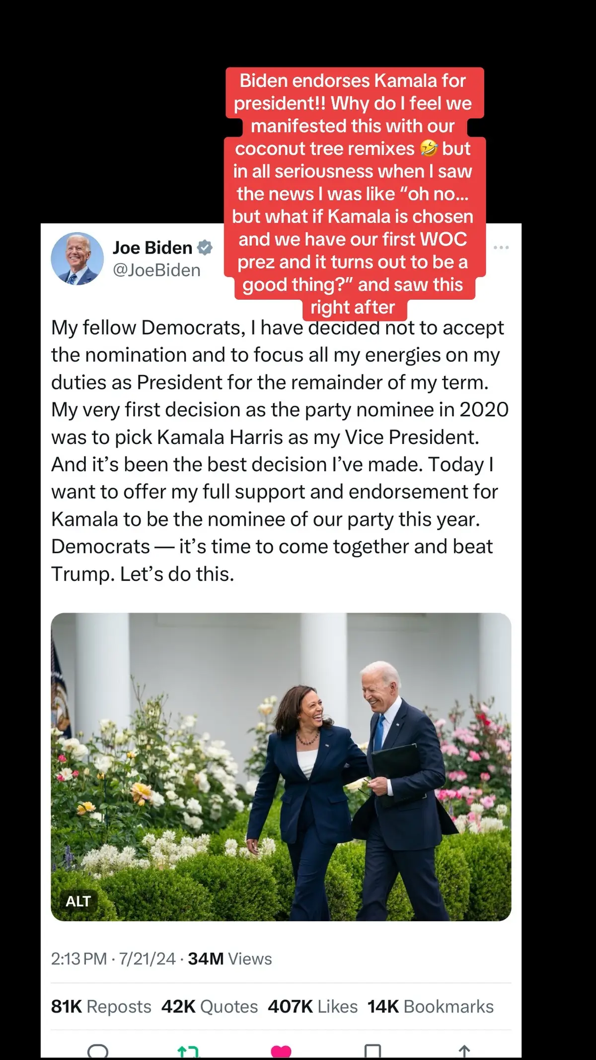 #kamalaharris #joebiden #breakingnews #election2024 #nyc #fyp #viral 