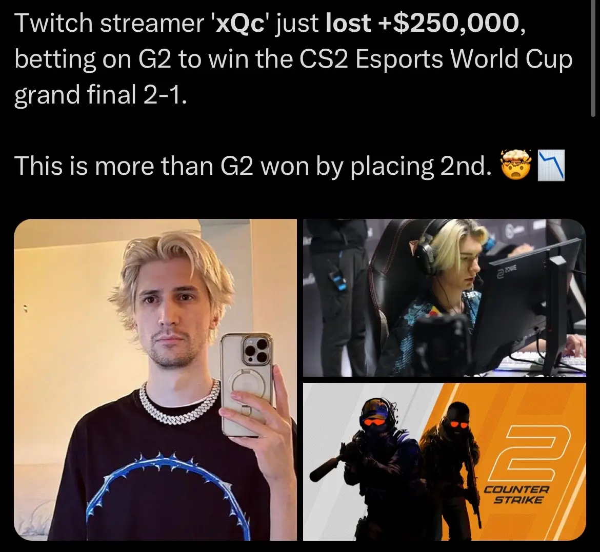 iam poor! #cs2 #csgofunny #worldcup #csgomoments #g2 #final #xqc 