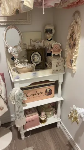 Closet corner tour 🧺 #coquetteaesthetic #hyperfeminineaesthetic #coquette #apartment #marieantoinette #dollette #princesscore #closettour #romantic 