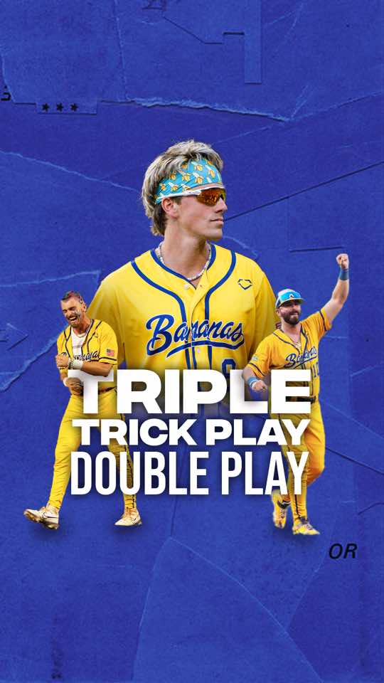 One of the greatest plays in #bananaball HISTORY 🤯 - @Jackson Olson ➡️ @TheGloveMagician ➡️ @Alex Ziegler  - #savannahbananas #infield #baseballtiktoks #sportshighlights #mlbedit #sctop10 #mlb 