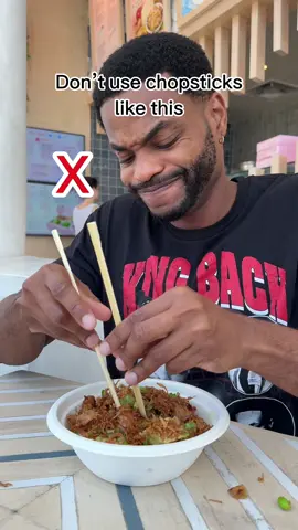 The proper way to use chopsticks 