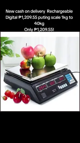 #New cash on delivery  Rechargeable Digital ₱1,209.55 puting scale 1kg to 40kg Only ₱1,209.55!