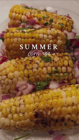 Shaadi Keh Baad Cooking Series: Perfect side Corn dish: 2 🌽 sliced 1 tsp smoked paprika 1 tbsp olive oil 1 tsp salt 1 tsp pepper thyme oregano •mix the corn into this and roast on grill For  dressing: 1/2 red onion  diced 1/2 red chilli chopped 1/2 lime squeezed 3 tbsp olive oil Salt & pepper cilantro chopped *recipe is not my own! 