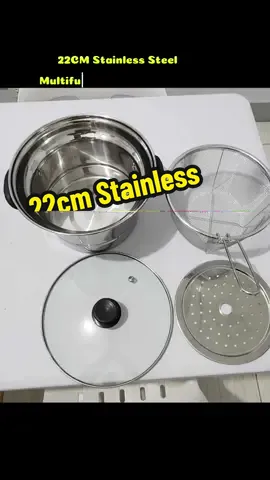 22cm stainless steel multifunctional cooking pot small frying pan #cookingpot #multifunctionalcookingpot #pot #fryingpot #stainlesssteelfryingpot #stainlesssteelsteamingpot #steamingpot #cookware #kitchenware #foryoupage #fypspotted #fyppppppppppppppppppppppp 