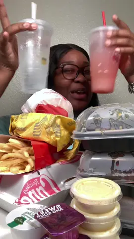 Comment below which place you  would you at 😍😋💦🍔🍟🍗 1.) @Raising Cane's  2.) @Wendy’s  3.) @Whataburger  4.) @McDonald’s  #raisingcanes #wendys #whataburger #mcdonalds #foodorder #unboxing #fastfood #mukbang #mukbangeatingshow #eatingshow #eatwithme #Foodie #riymaeatz 