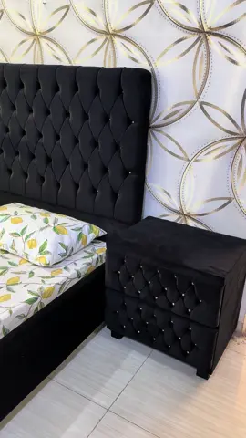 Black is black luxury bed set  price = 59999 only  #thefurniturefactory #goodquality #foryou #business #furniture #viral #tiktok 