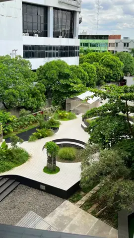 Outdoor Space for a School in North Jakarta 🍃 This project begins with the idea of repurposing a plot of land where the future expansion for the school is meant to be built, into a green and lush outdoor space for a school. This new outdoor space provides students and teachers with various areas with different typologies where they can collaborate and gather, while being surrounded by plants. #fyp #architecture #landscapedesign #schooldesign #school #interiordesign #arsitektur #arsitekturindonesia #architecturelovers #jakarta #sekolah 