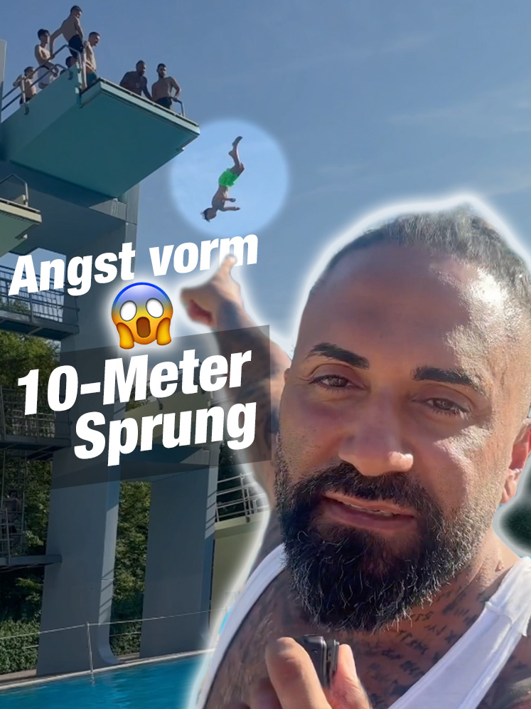 Angst vor 10-Meter-Sprung? 🥵😱 #angst #Springen #ü50 #freiheit