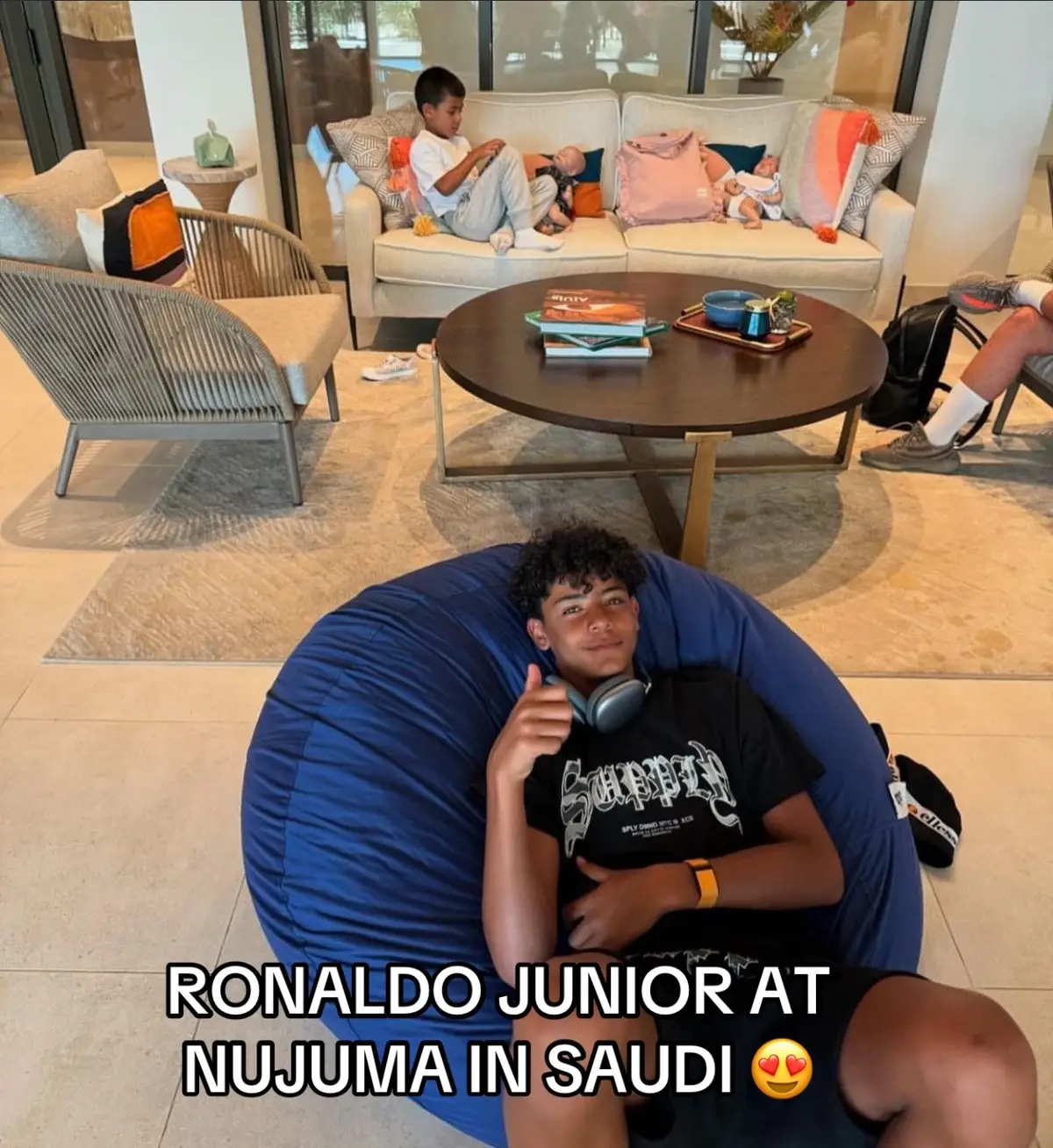 Ronaldo Junior Is At Nujuma (A Luxurious Resort) In Saudi Enjoying His Summer Break! 😍 (SWIPE TILL THE END 👀) | FOLLOW For MORE! #CristianoJRBase 🙌🏼 |  #explorepage #viral #trending #cristiano #ronaldo #cristianoronaldo #cr7 #cr7jr #cristianoir #ronaldoir #ronaldoson #ronaldofamily #saudiarabia #baller #talented #ronaldojr #academyplayer #famous #alnassr #alnassrscademy #elitelevel #academyfootball #champions #celebrities #Lifestyle #fatherandson 