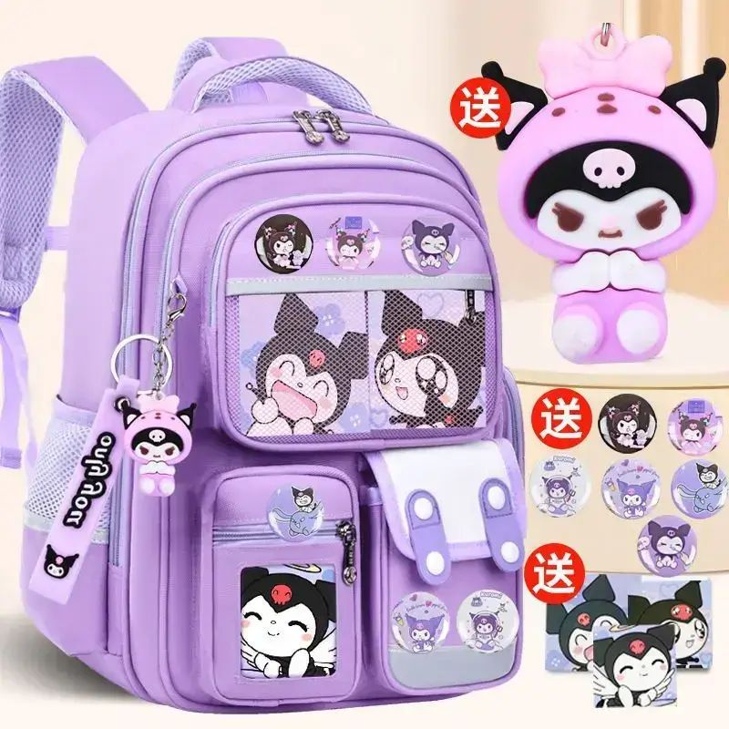 Buy Here: @Kuromi Online Shop ⬅️ Girls' spine protection backpack for primary school students in sixth grade, large capacity children's load reduction backpack, shoulder bag, anti splashing, antibacterial backpack! Don't miss out!