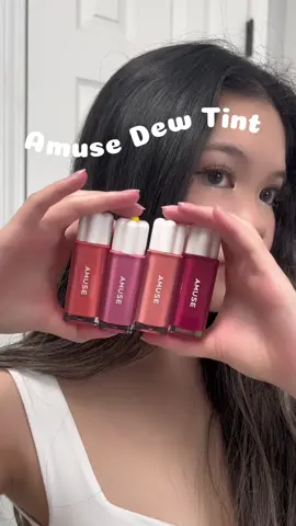 Let’s try on K-pop idol Jang WonYoung's favorite lip tints ❀˖°  Amuse Dew Tint is a high-shine water tint with a long-lasting, lightweight formula ᯓᡣ𐭩 I am very surprised by the pigmentation and can’t wait to incorporate them into my makeup routine ⋆｡˚ let me know which shade is your favorite @AMUSE  ʚɞ #04 Pomelo Nude ʚɞ #08 Amethyst ʚɞ #10 Peach Bunny ʚɞ #12 Sunday #amusedewtint #amusecosmetics #amusewonyoung #liptint #amuseliptint #grwm #koreanmakeup #kbeauty #makeuptutorial ##MakeupRoutine#makeupreview #ugccontentcreator #makeupugc #fyp 