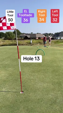 Backyard mini golf tournament - hole 13 #minigolf #minigolfcourse #puttputt 