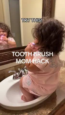 This electric tooth brush is perfect for babys and toddlers to start getting used to brushing their teeth! The Perfect way to make these tasks they tend to dread more fun! #MomsofTikTok #momhacks #momhacks101 #toddlermom #babiesoftiktok #babyhack #firsttimemom #toothbrush #momhack101 #momlife 