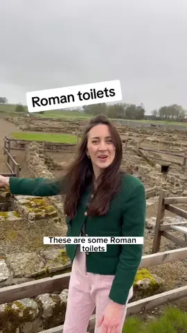 Roman toilets! #ancientrome #ancientromans #romanbritain #britishhistory #history 