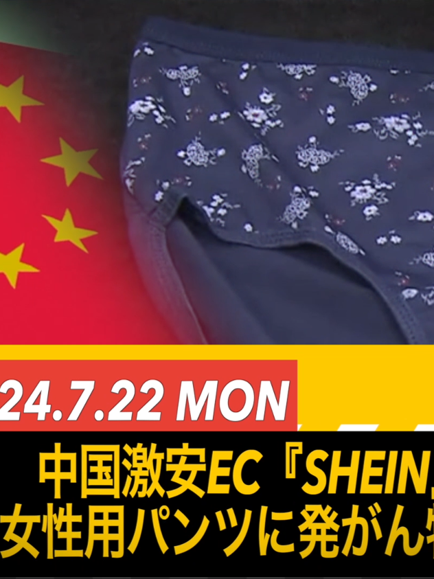 女性用下着から発がん物質 中国発激安EC｢SHEIN｣｢TEMU｣｢アリエク｣を韓国が独自調査「基準値大きく超える有害物質を検出」/ Carcinogen detected in women's underwear. Independent investigation by South Korea into the extremely inexpensive e-commerce sites 