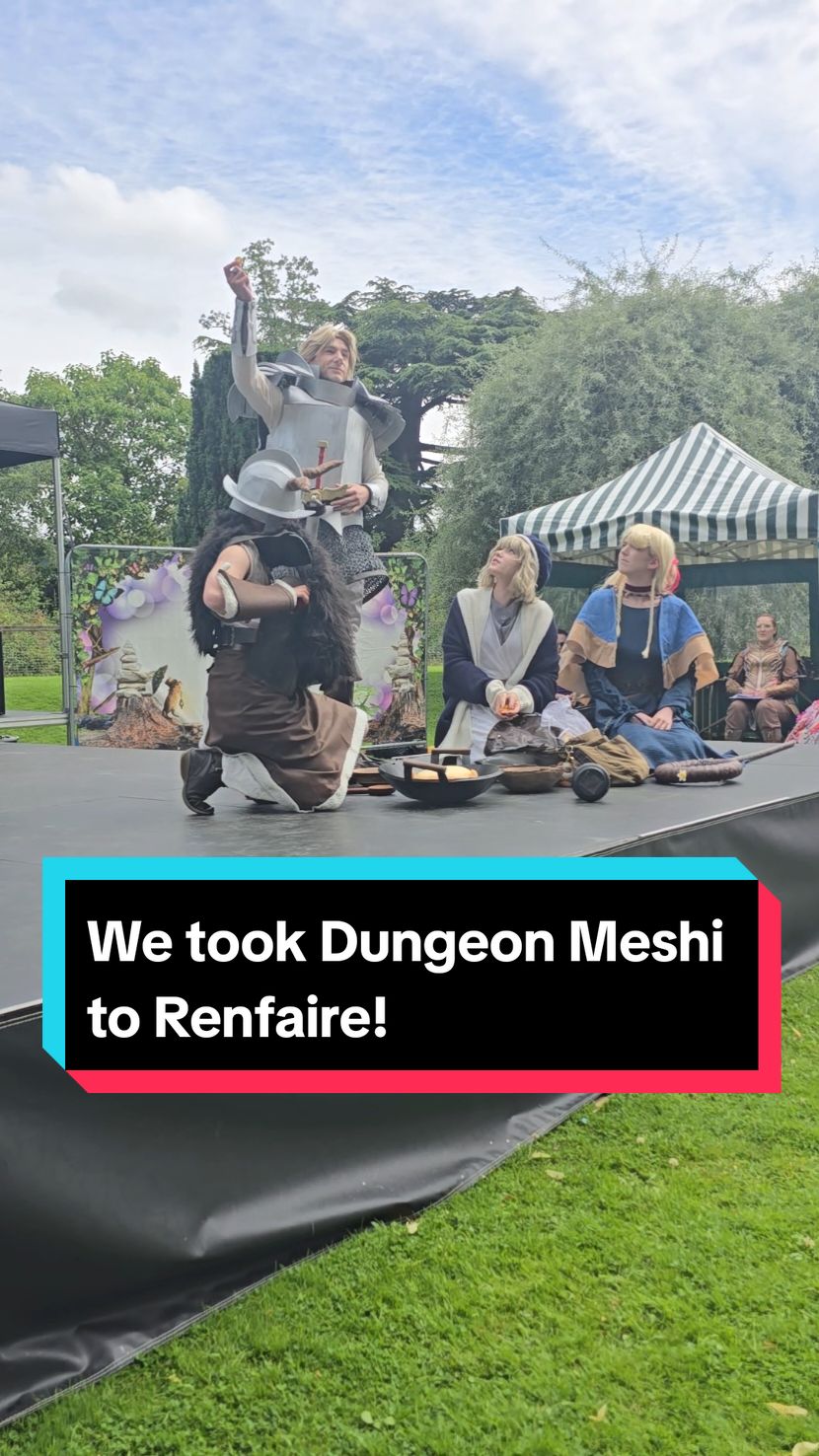 We took Dungeon Meshi to Renfaire 🥳 @Cap Coch Cosplay🔜FantasyFores @Seph @Lux  #Renfaire #DungeonMeshi #DeliciousInDungeon #Cosplay #Cosplaying 