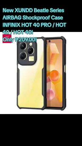 New XUNDD Beatle Series AIRBAG Shockproof Case INFINIX HOT 40 PRO / HOT 40 / HOT 40I Only ₱209.00!