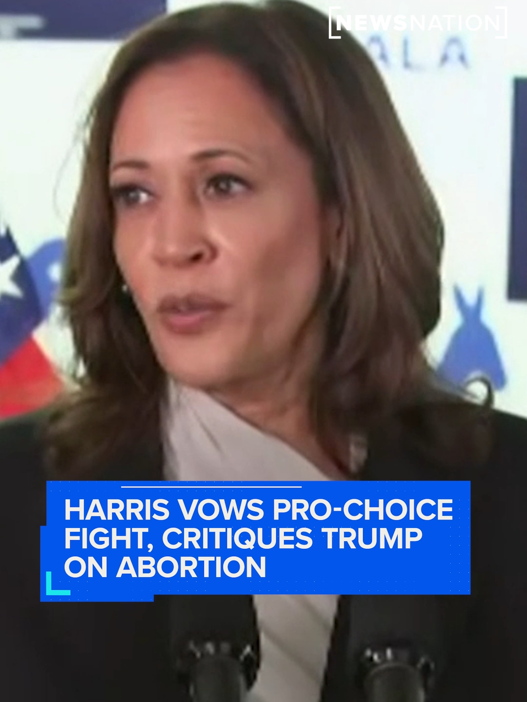 Vice President #KamalaHarris, while addressing campaign staff, vowed to fight for reproductive freedoms and claimed #Trump would sign a national abortion ban, something he has denied. ----------------------------------- Vice President Harris on Monday offered a preview of the campaign to come against former President Trump as she closes in on becoming the new Democratic nominee for president. Harris traveled to Wilmington, Del., to meet with campaign staff as she assumes control of the Biden campaign after the president announced Sunday he would not seek reelection and endorsed Harris as the new nominee. The vice president fired up staff, showered praise on Biden and provided a glimpse of how she will likely go after Trump on the campaign trail.