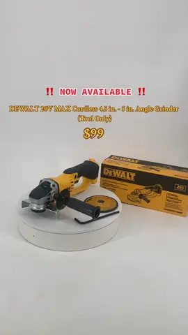 DEWALT 20V MAX Cordless 4.5 in. - 5 in. Angle Grinder (Tool Only) $99 #dewalt #grinder #dewaltgrinder #20v #toolonly #comegetyours #nowavailable #newitem #comegetyours #perrisminimall #perriscalifornia @T.4.B.G #2 @juanramirez2808 @Ramírez 