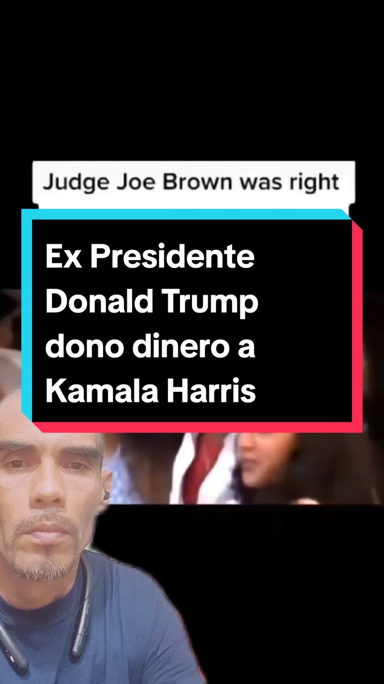 el ex Presidente Donald Trump dono dinero a camala Harris  #donaldtrump #trump #harris #president #usa #biden #foryou #parati #fip #fypシ゚viral 