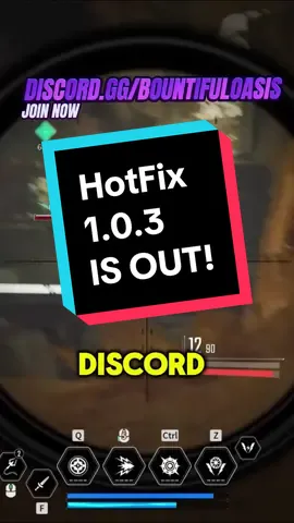 Hot Fix 1.0.3 is out for #thefirstdescendant and we summarized it nice and small for the important things. Our #youtube will have the full video!  Join https://discord.gg/BountifulOasis for the TBO TFD Guild and to make the most of the game! Stay up to date, help or fet helped and most of all - ENJOY WHO youre fsming with again. Make life long memories and friendships while just enjoy our common interest #Gaming  #lootershooter #tps #thirdpersonshooter #mmo #rpg #mmorpg #open world #bestgame2024 #steam #Xbox #ps4 #ps5 #Playstation #discord #thebountifuloasis #hotfix #firstdescendantupdate 