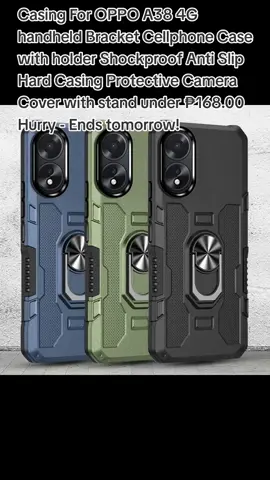Casing For OPPO A38 4G handheld Bracket Cellphone Case  with holder Shockproof Anti Slip Hard Casing Protective Camera Cover with stand under ₱168.00 Hurry - Ends tomorrow!