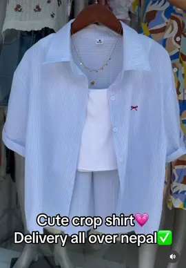 Cute crop shirt✅ available now store💗dm to order🫶#summeroutfit #girliecloset🎀 #fypシviralシ #kawasoti_nawalpur #deliveryallovernepal🇳🇵 #newcollection #fashionstyle 