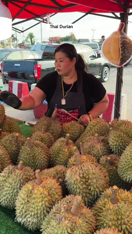 Durian Heaven! Thai Woman Durian Cutting Skills -  Fruit Cutting Skills - Thai Street Food Location : Open Market ▶ https://maps.app.goo.gl/UxDUba2WhTpvE93n9