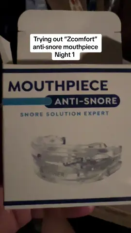 I’m almost postin positive that I have sleep apnea and lately I’m so tired during the day. I wake up tired. I’m hoping that this will help me like they advertise. This is night 1! I’ll update asap #snoring #sleep #sleepapnea #antisnoringdevice #producttesting #mouthguard 