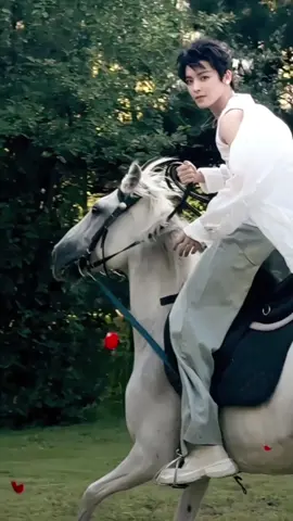young white horse 🤍🐎 #houminghao #โหวหมิงฮ่าว  #侯明昊neo #侯明昊  #neohou #chineseboy  #dashingyouth #คนหล่อ  #chineseactor #คลั่งรัก  #ดรุณควบม้าขาวเมามายลมวสันต์  💚24.07.23(HMH Douyin)