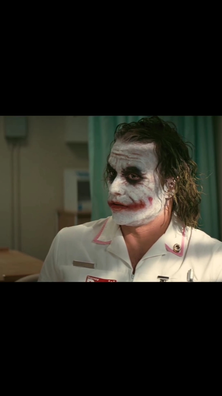 Joker and Harvey Dent hospital scene from the movie 