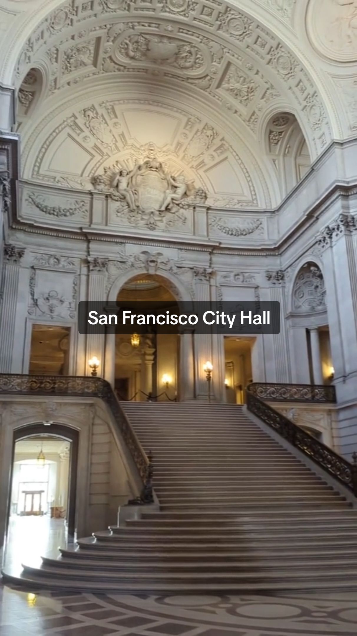 Have you visited this glorious palace of the people in San Francisco? San Francisco City Hall was built between 1913-1916 to the designs of Bakewell & Brown, replacing an earlier city hall that was destroyed during the 1906 San Francisco earthquake. Its dome, which draws inspiration from Mansart's domes at Val-de-Grâce and Les Invalides, is taller than the US Capitol. It was the site of the wedding between Joe DiMaggio and Marilyn Monroe in 1954 as well as the assassination of San Francisco Mayor George Moscone and Supervisor Harvey Milk by former Supervisor Dan White in 1978. The Loma Prieta earthquake of 1989 damaged the structure and twisted the dome four inches (102 mm) on its base, after which City Hall remained closed until 1999 when a complete seismic upgrade was completed. Would you get married here? #beauxarts #gildedage #sanfrancisco #neoclassical #historicarchitecture 