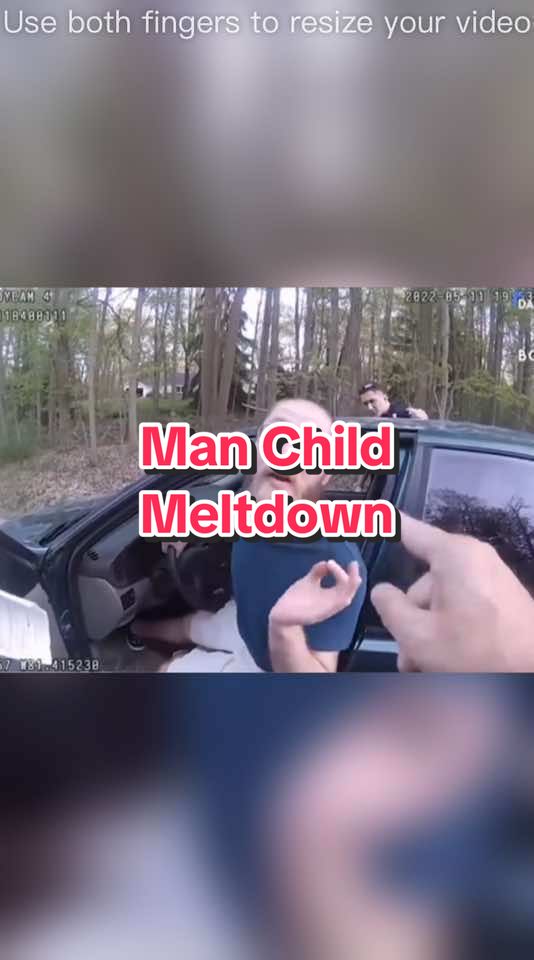 Manchild has a meltdown during a traffic stop #copencounters #policeencounter #copsoftiktok #policeoftiktok #policeofficer #trafficstop 