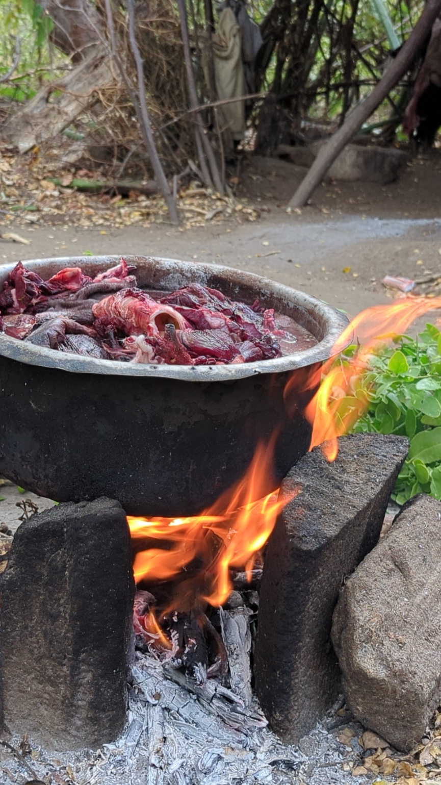 Hadzabe tribe cooking and eating food middle of forest #hadzabetribe #villagelife #foryoupage #foryou #usa 