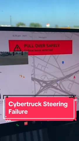 Just another day of Cybertruck ownership 🫠 During our routine testing process, our Cybertruck experienced various problems, including this “critical steering issue” warning. #cartok #cartiktok #ev #tesla #teslatok #cybertruck #electriccar 