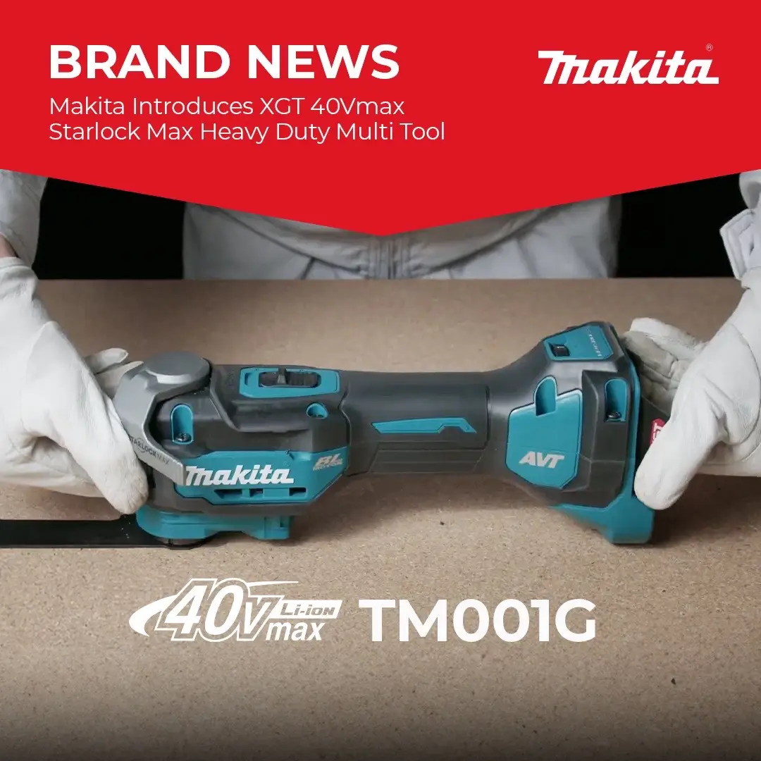 Makita introduced the latest addition to the 40Vmax series: Cordless Brushless Heavy-duty Multi-Tool (TM001G) This versatile multi-tool features a 3.6° vibration angle and a high-power brushless motor delivering up to 20,000 oscillations per minute, ensuring superior work speed. Tool-less blade changes and an adjustable tool mounting angle set in 30° increments up to 360°. IPX4 rated for protection from sudden rain. Compact grip with a 169mm circumference for comfortable handling. 🚨 This product is not available yet #ukplanettools #makita #newtools #powertools #40Vmax #XGT