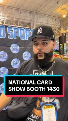 BOOTH 1430 AT THE NATIONAL CARD SHOW in CLEVLAND 🔥 #sportscards #fyp #santiagosports #foryou #foryoupage #the hobby #footballcards #tylersantiago #baseballcards #basketballcards #cardshop #cardshow #cardshop #cardshopowner #cards #deals #negotation #makingdeals #deal #negotationg 