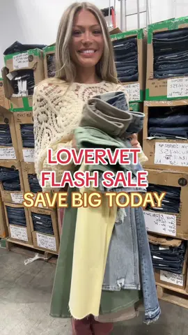 WOOO 📣🛍️💥 Its time to SAVE big! Shop Lovervet styles ON SALE NOW! 📲🔥💌  #ootdfashion #TikTokShop #lovervet #lovervetjeans #boutique #boutiqueclothing #boutiqueshopping #boutiquestyle #onlineboutique #momtok #shoptiktok #easystyle #momstyle #fypage 