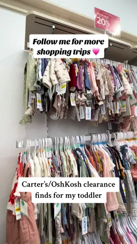 Carter’s/OshKosh clearance is an additional 20% off the sticker price! I love shopping the clearance racks here vs the full price items knowing my toddler outgrows her clothes so quickly! #shopping #shoppinghaul #toddlermom #toddler #toddlersoftiktok #carters #oshkosh #clearance #clearancefinds #clearanceshopping #bargainshopping #bargainshopper #deals #mom #MomsofTikTok #momlife #sahm #sahmlife #sahmsoftiktok #girlmom #toddlergirl 