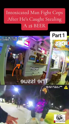 Intoxicated Man Fight Cops After He’s Caught Stealing A 2$ BEER Part 1 #fyp #cops #copsoftiktok #police #policeofficer 