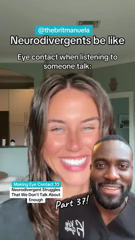 Do you struggle to make eye contact when talking? 👀 #eyecontact #neurodivergent 