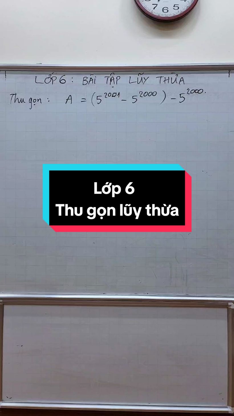 Toán lớp 6 - Thu gọn lũy thừa#thaygiangtoan #math #LearnOnTikTok 