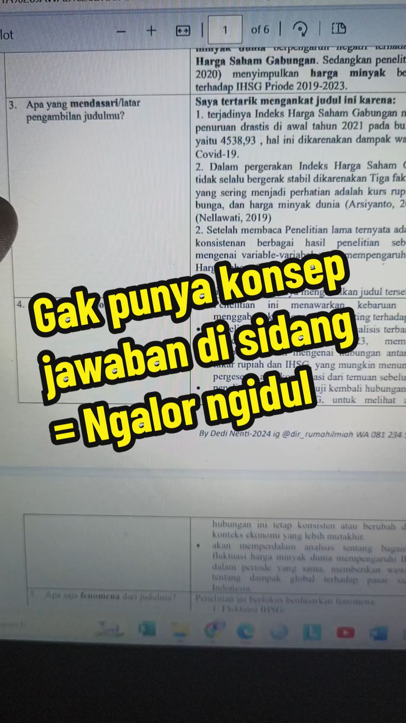 Punya konsep = tenang #sidangskripsi 