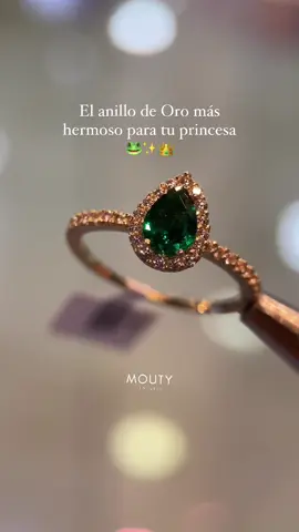 El anillo más hermoso para tu princesa 👑💍 Anillo en oro amarillo de 10k Cod: MAN284 $4,299 mxn + envío gratis a todo México 🇲🇽  #moutyjoyeria #novios #parejas #fypシ #anillo #couplegoals 